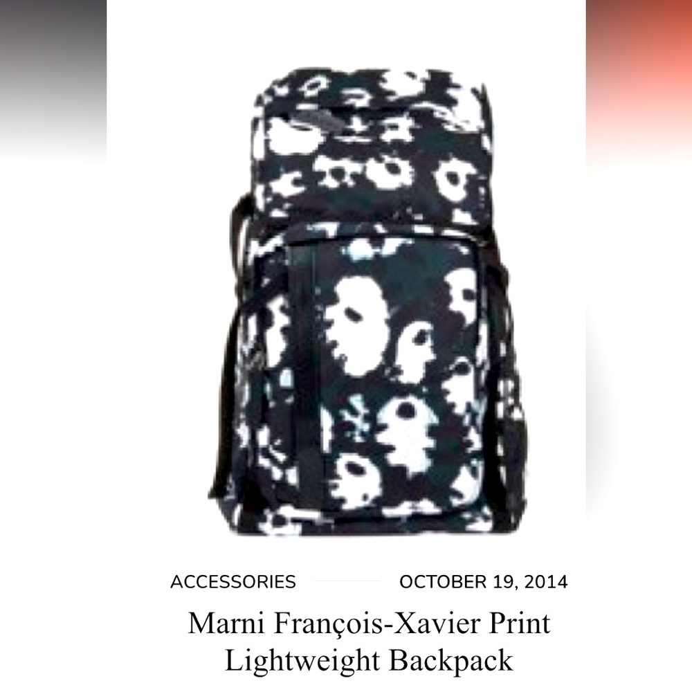 RARE MARNI x Francois-Xavier Tavy-Sacley floral backpack $1200